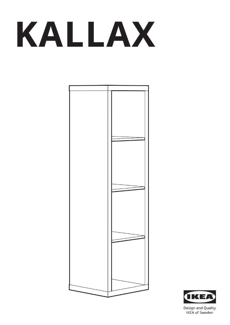 Imagen de la primera página del manual del dispositivo KALLAX 103.629.20