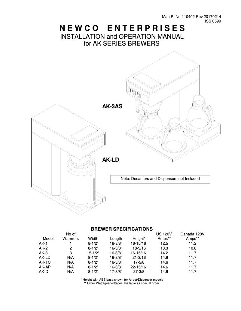 Imagen de la primera página del manual del dispositivo AK-3AS