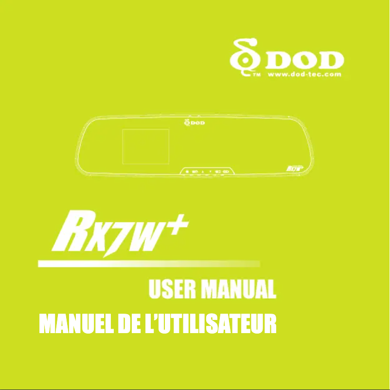 Imagen de la primera página del manual del dispositivo RX7W+