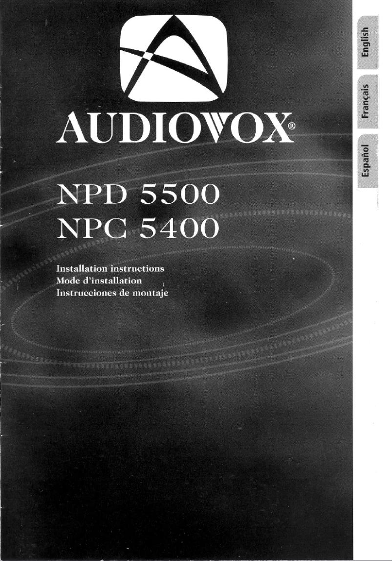 Página 1 del manual Manual de usuario audiovox NPC 5400