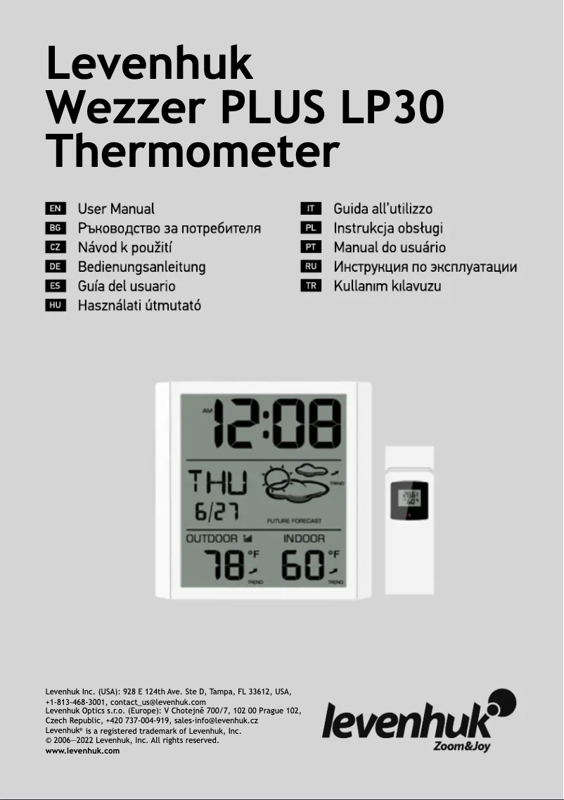 Imagen de la primera página del manual del dispositivo Wezzer Plus LP30