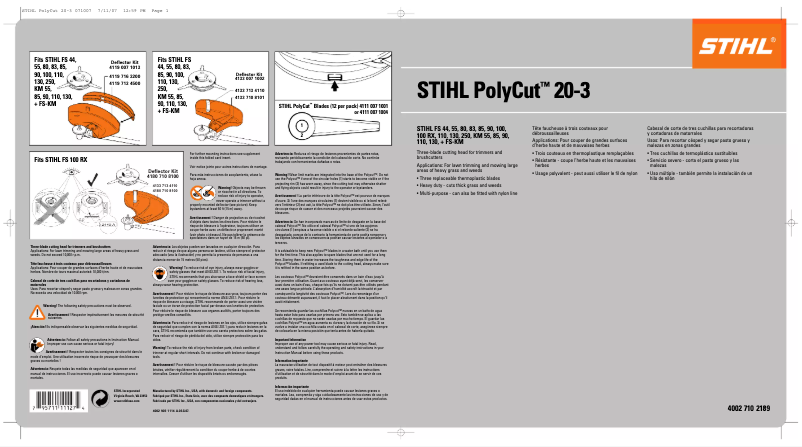 Página 1 del manual Manual de usuario Stihl PolyCut 20-3