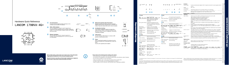 Página 1 del manual Manual de usuario Lancom 1790VA-4G+