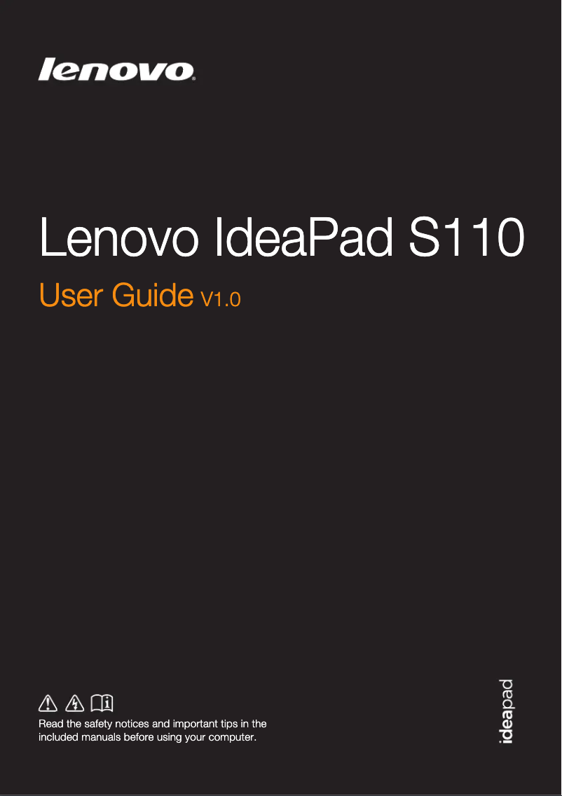 Página nº 1 - Manual de usuario Lenovo IdeaPad S110