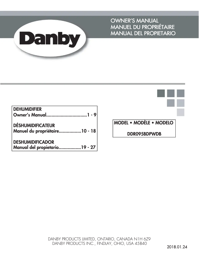 Página nº 1 - Manual de usuario Danby DDR095BDPWDB
