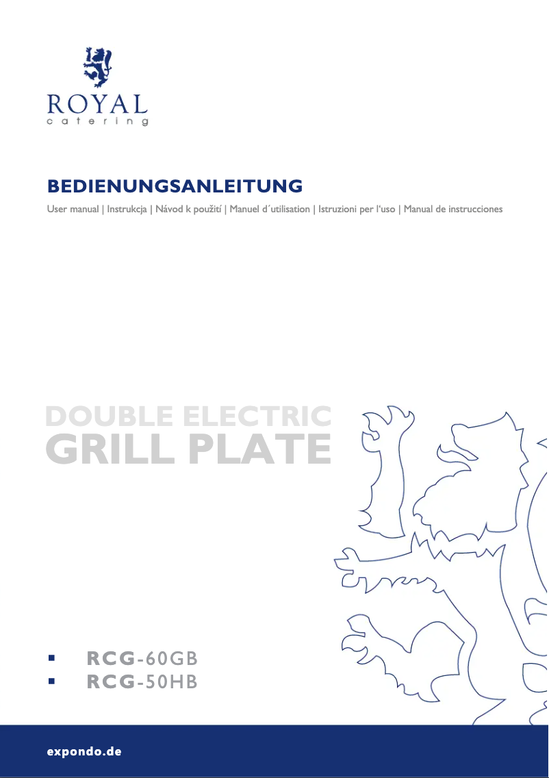 Página 1 del manual Manual de usuario Royal Catering RCG-60GB