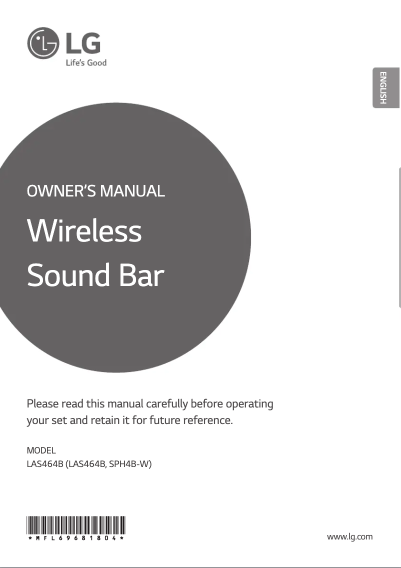 Página nº 1 - Manual de usuario LG LAS464B