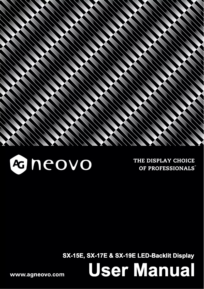 Imagen de la primera página del manual del dispositivo SX-19E