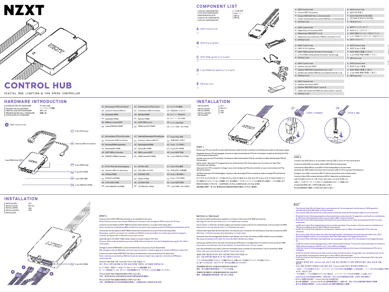 Página 1 del manual Manual de usuario NZXT Control Hub