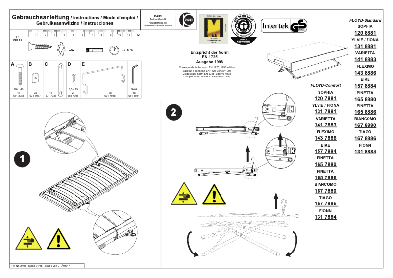 Página 1 del manual Manual de usuario Paidi Fleximo