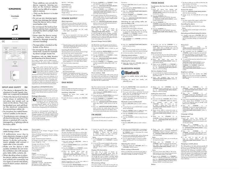 Página 1 del manual Manual de usuario Grundig Sonoclock 3500