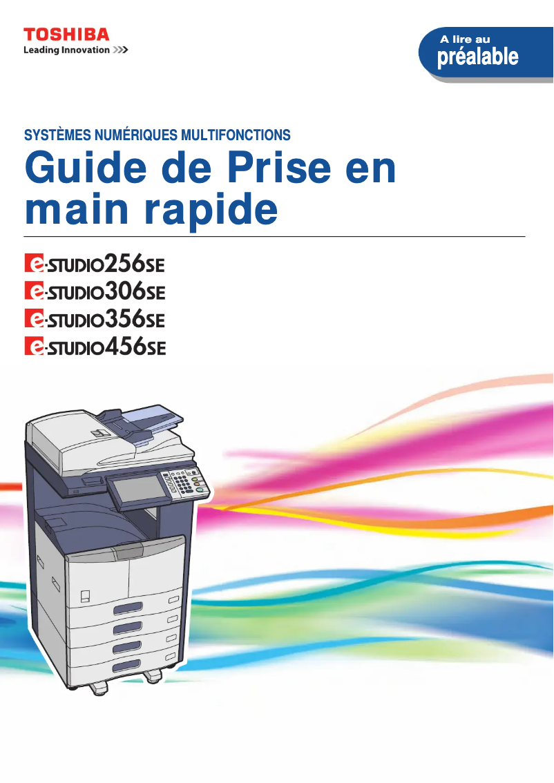 Imagen de la primera página del manual del dispositivo E-Studio 456SE