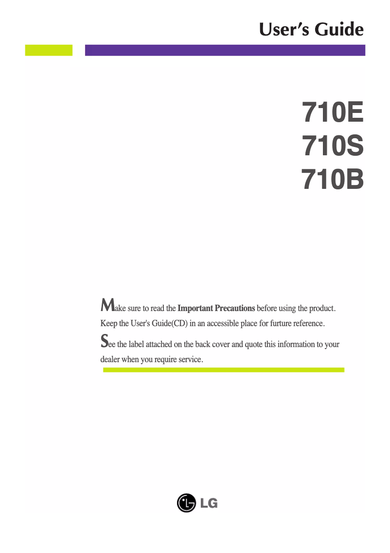 Imagen de la primera página del manual del dispositivo 710EK