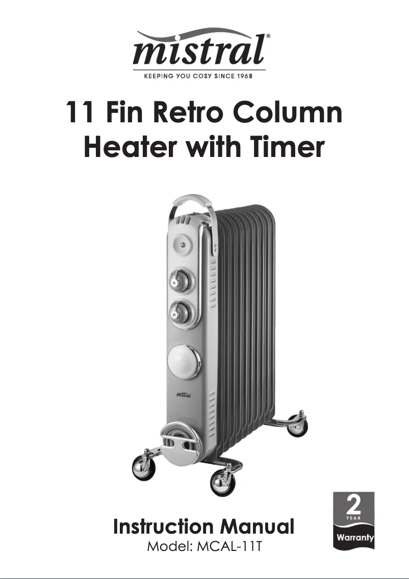 Página nº 1 - Manual de usuario Mistral MCAL-11T