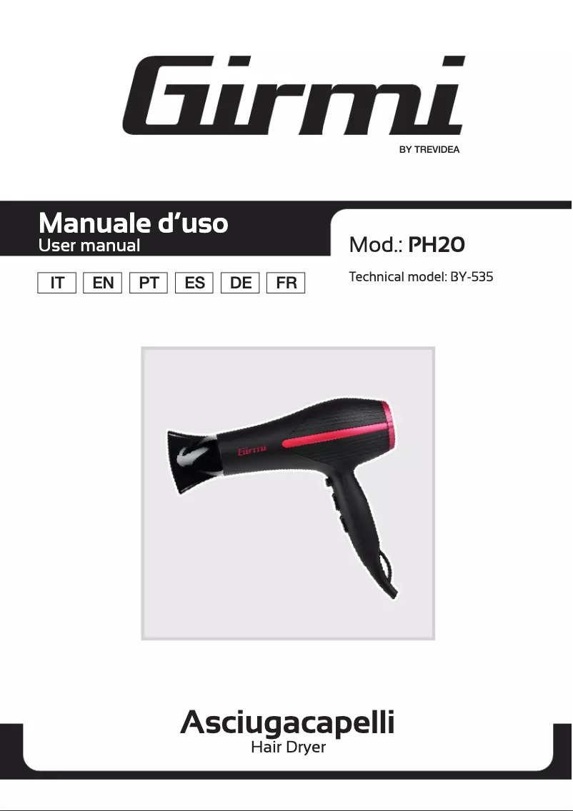 Imagen de la primera página del manual del dispositivo PH20