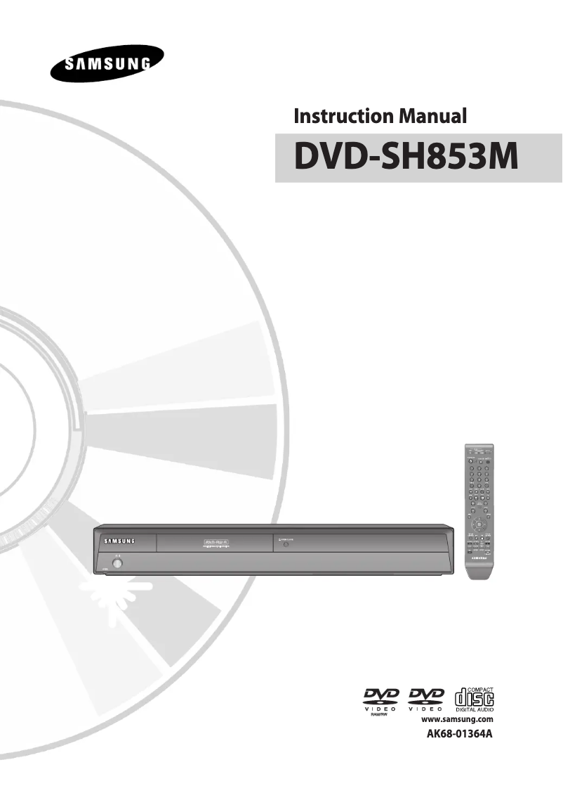 Imagen de la primera página del manual del dispositivo DVD-SH853M