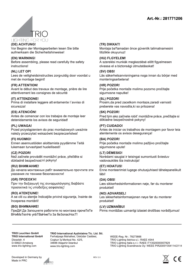 Imagen de la primera página del manual del dispositivo Nilo 281771206