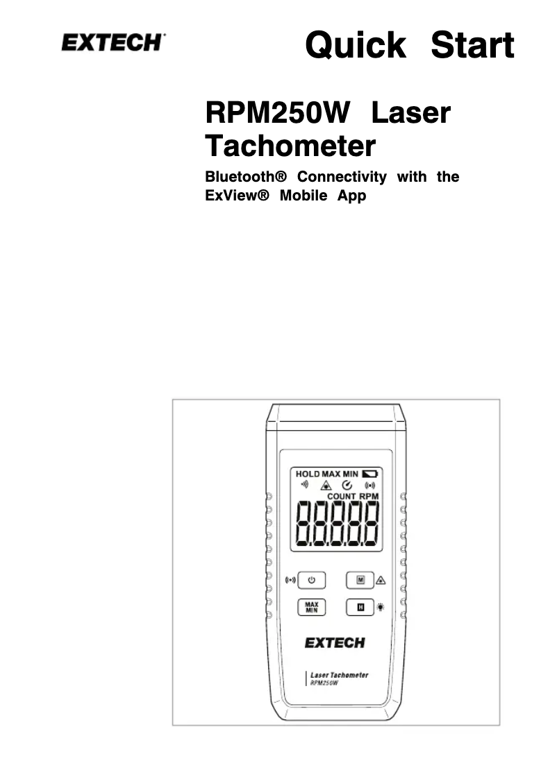 Imagen de la primera página del manual del dispositivo RPM250W