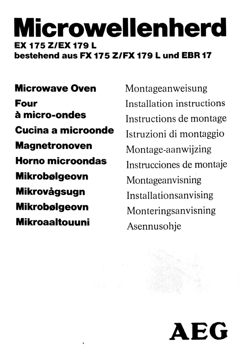 Imagen de la primera página del manual del dispositivo EX179L