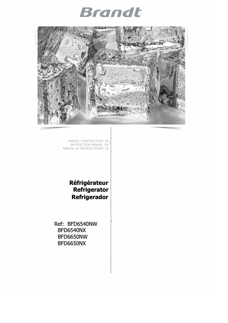 Imagen de la primera página del manual del dispositivo BFD6540NX