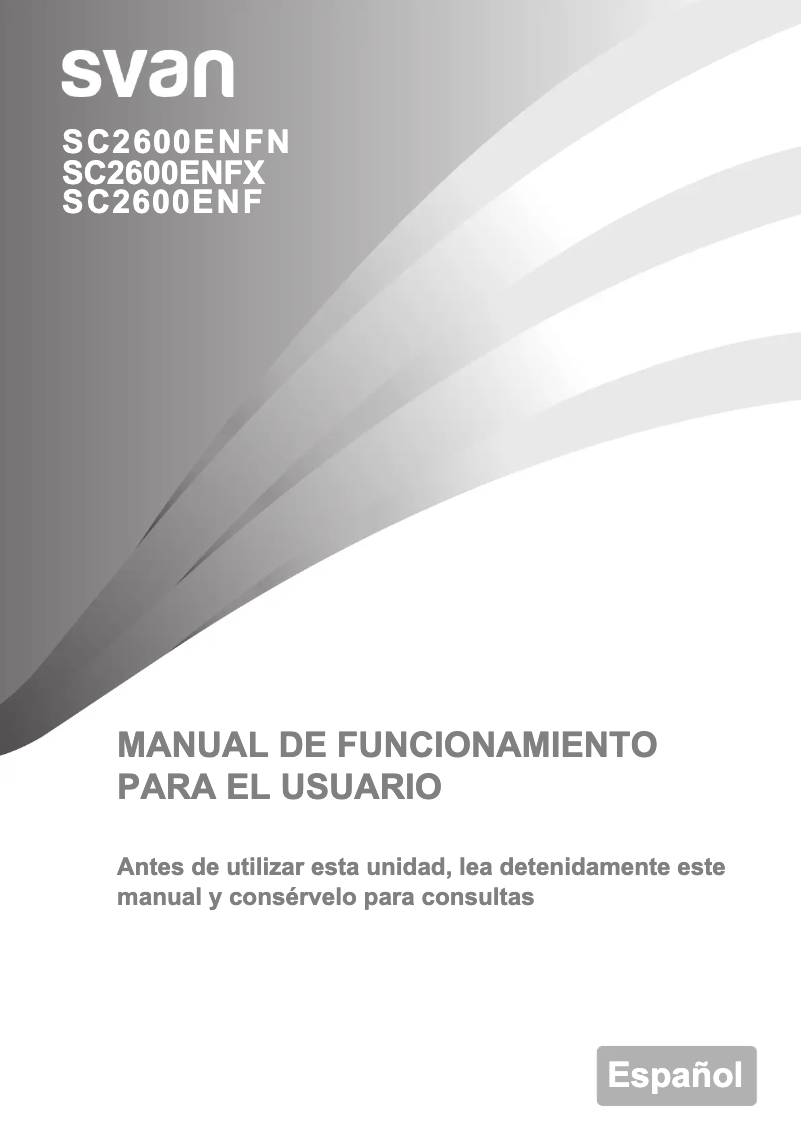 Página 1 del manual Manual de usuario SVAN SC2600ENF