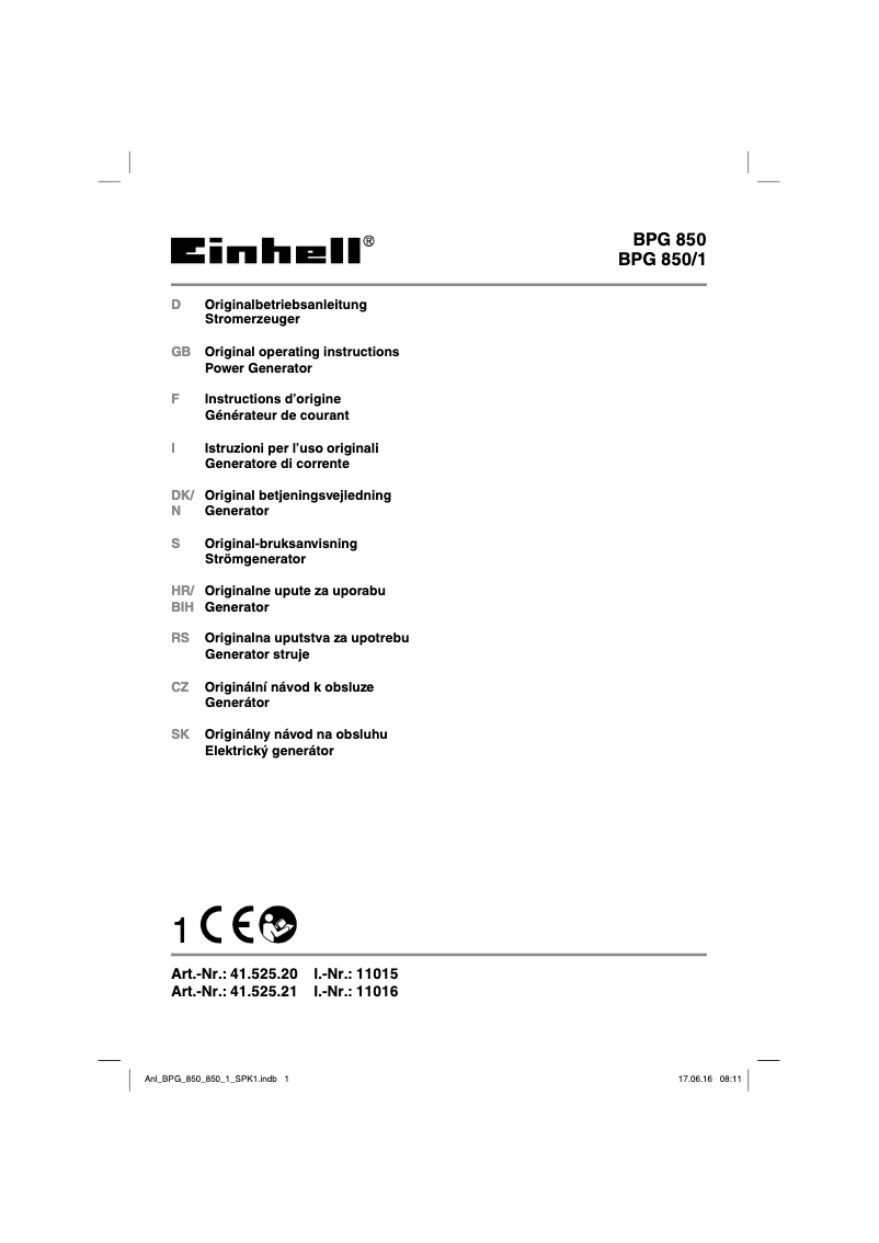 Página nº 1 - Manual de usuario Bavaria BPG 850/1