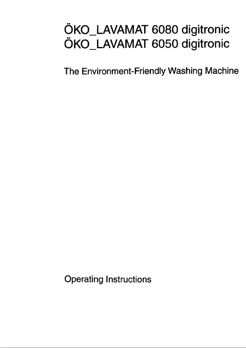 Imagen de la primera página del manual del dispositivo Lavamat 6080 w