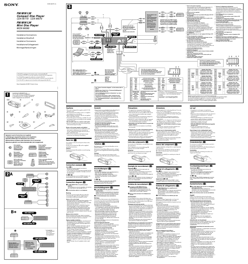 Imagen de la primera página del manual del dispositivo CDX-M670