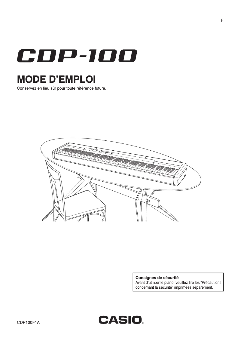 Imagen de la primera página del manual del dispositivo CDP-100