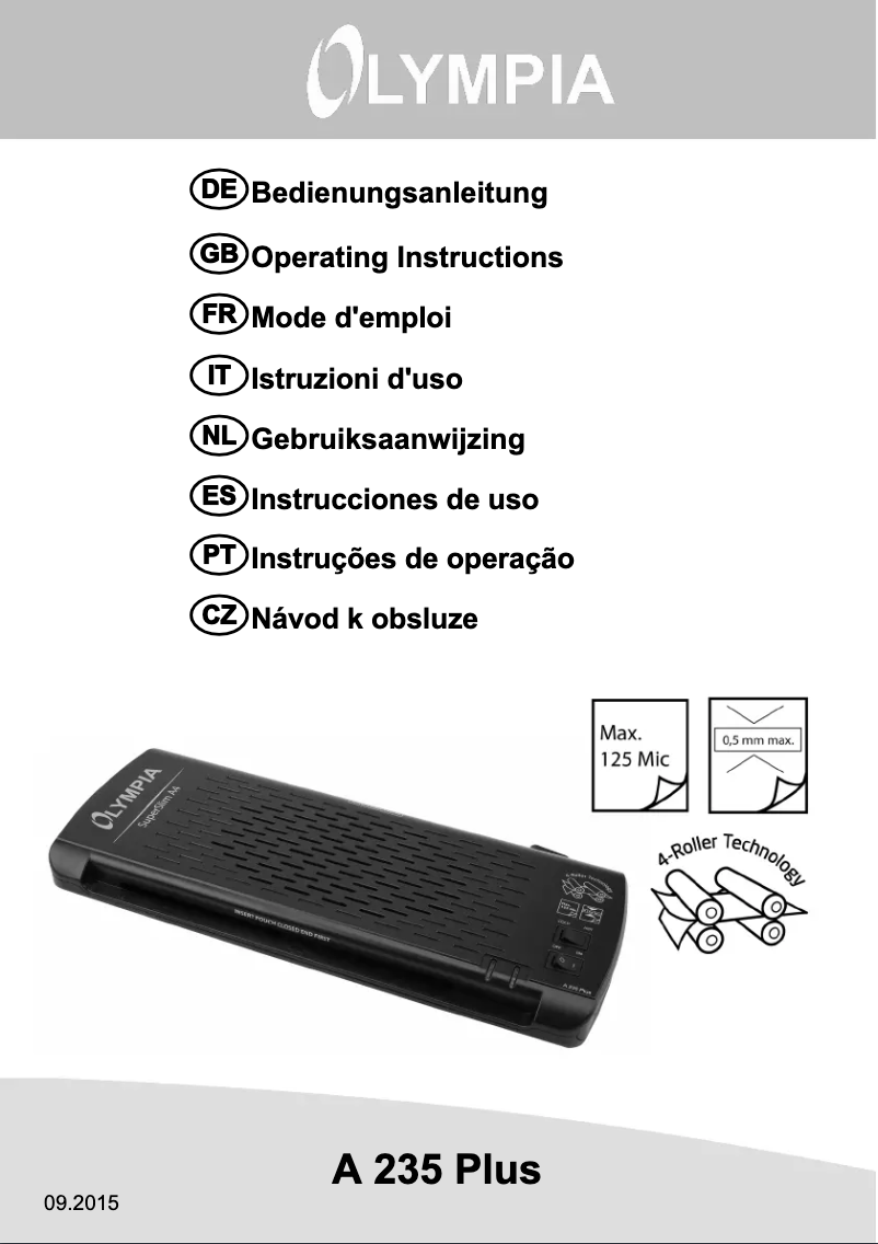 Imagen de la primera página del manual del dispositivo A 235 PLUS