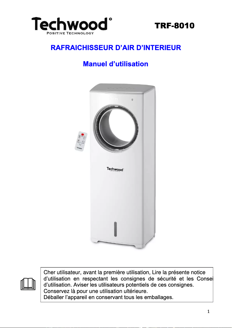 Imagen de la primera página del manual del dispositivo TRF-8041
