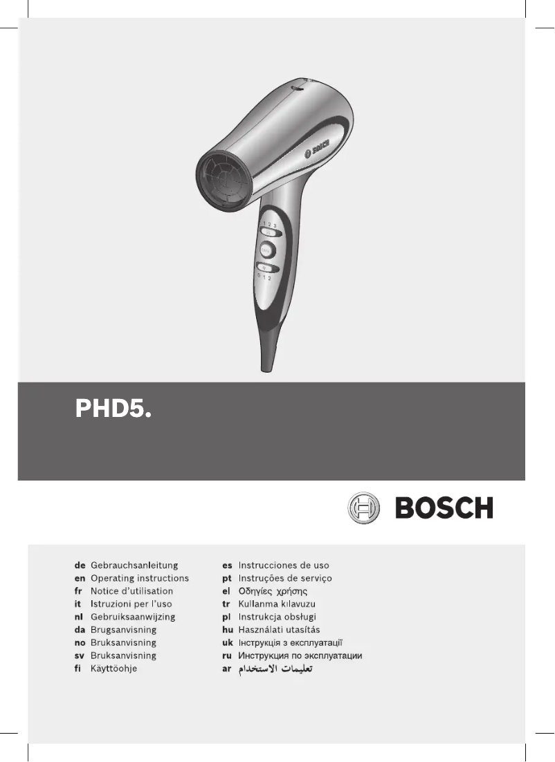 Página 1 del manual Manual de usuario Bosch PHD5513