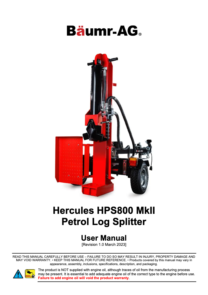 Imagen de la primera página del manual del dispositivo Hercules HPS800 MkII