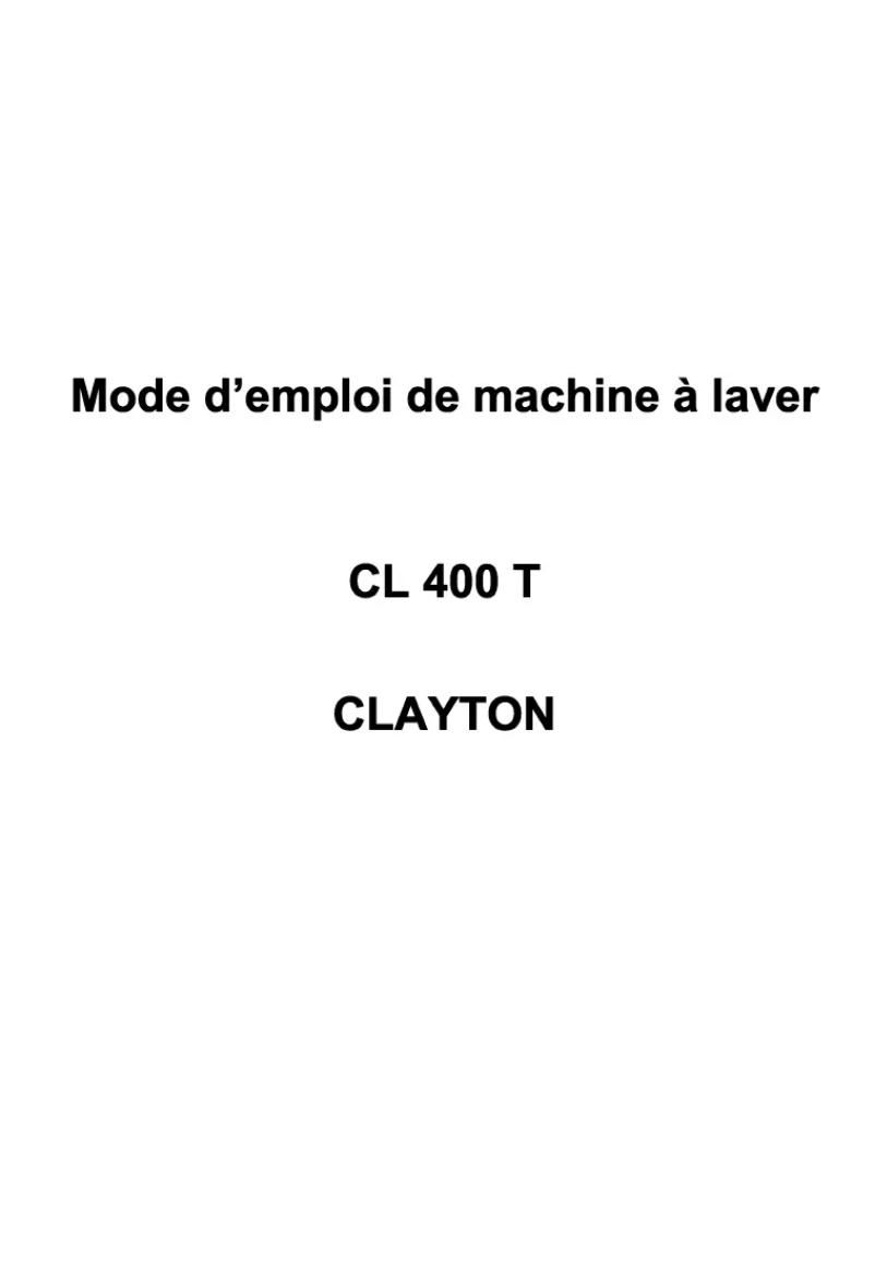Imagen de la primera página del manual del dispositivo CL400T