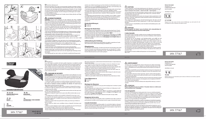 Imagen de la primera página del manual del dispositivo IAN 77167