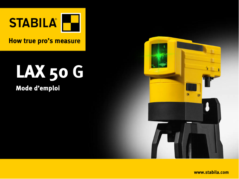 Imagen de la primera página del manual del dispositivo LAX 50 G