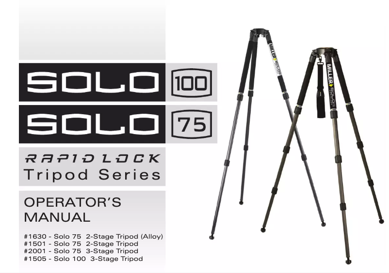 Imagen de la primera página del manual del dispositivo Solo 100