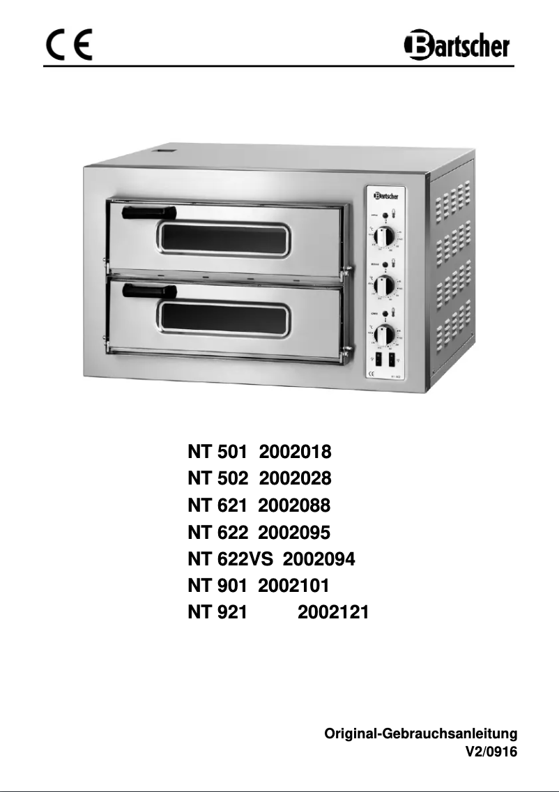 Página 1 del manual Manual de usuario Bartscher NT 622VS