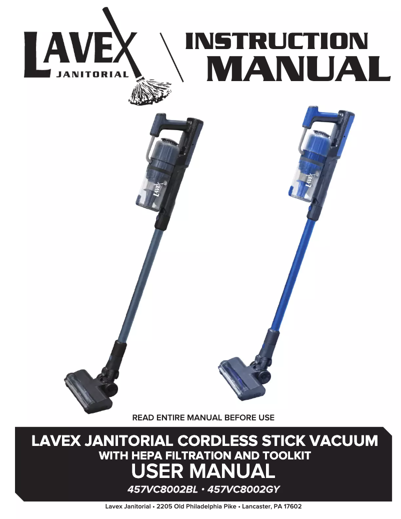 Página 1 del manual Manual de usuario Lavex Janitorial 457VC8002GY