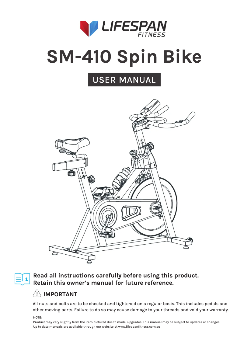 Página nº 1 - Manual de usuario LifeSpan SM-410
