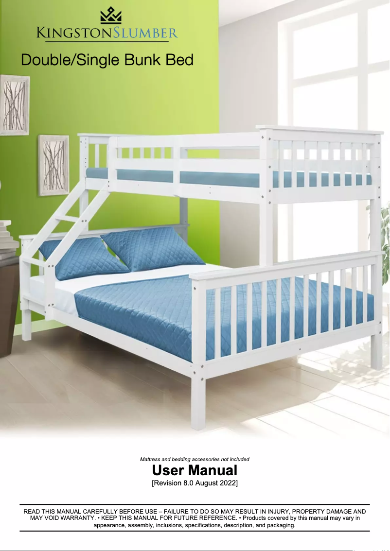 Página 1 del manual Manual de usuario Kingston Slumber FURBBDKNGA12W