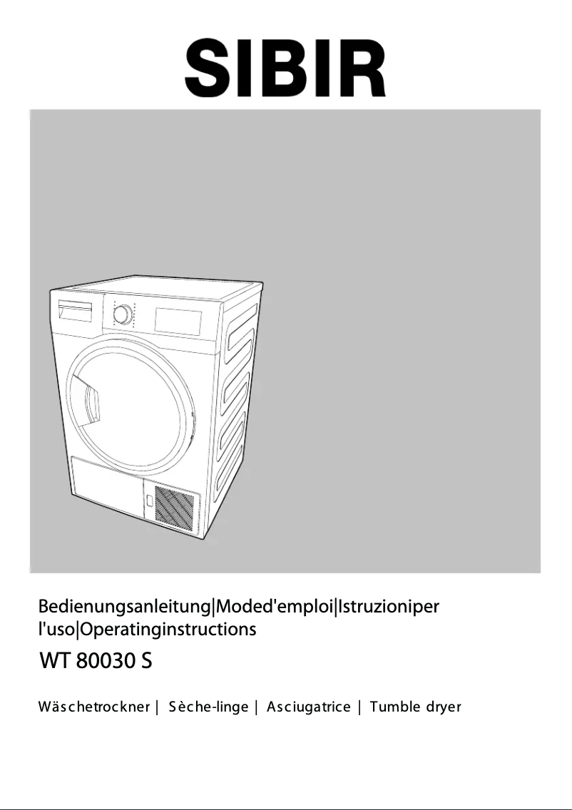 Página 1 del manual Manual de usuario SIBIR WT 80030 S