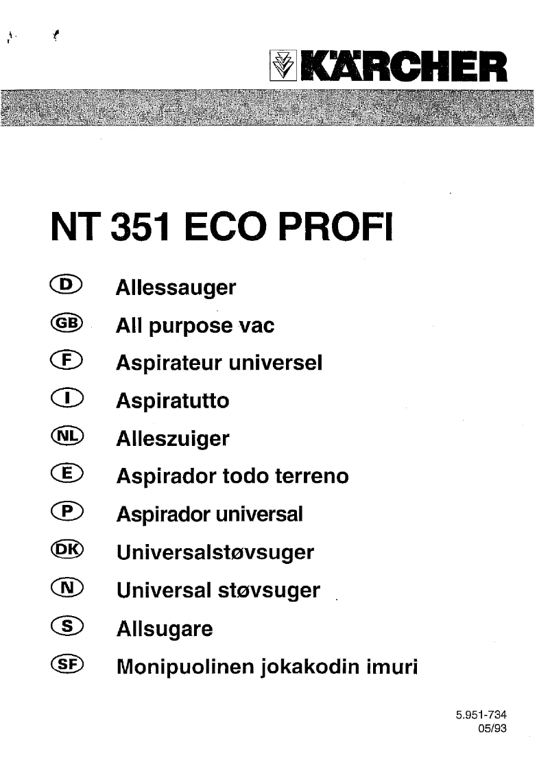 Imagen de la primera página del manual del dispositivo NT 351 ECO PROFI