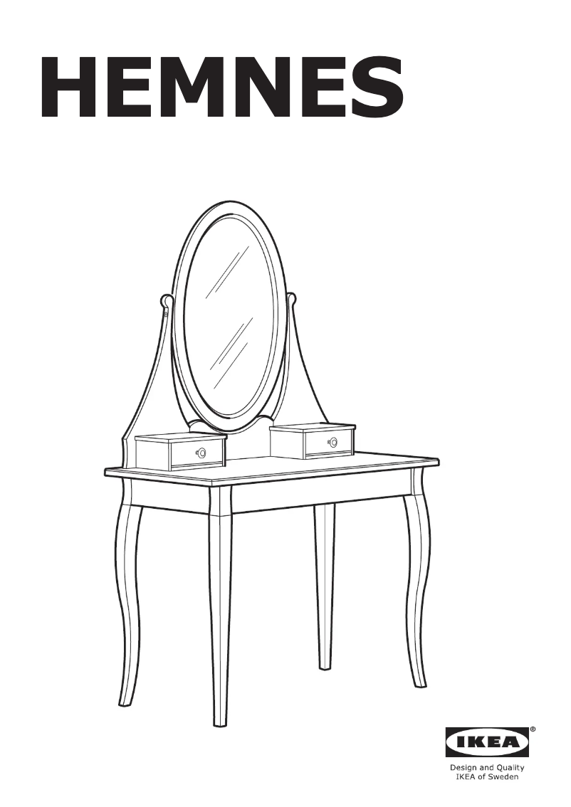 Imagen de la primera página del manual del dispositivo HEMNES 103.556.70