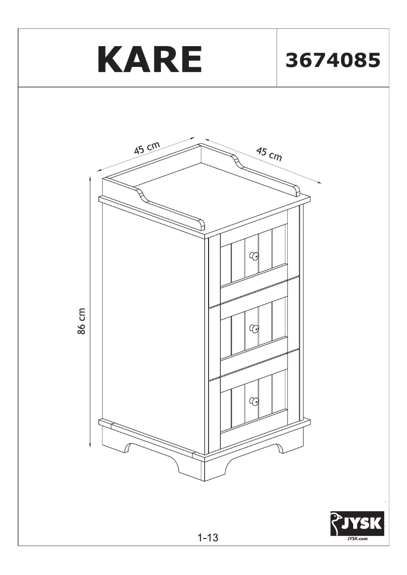 Página 1 del manual Manual de usuario JYSK Kare (45x86x45)