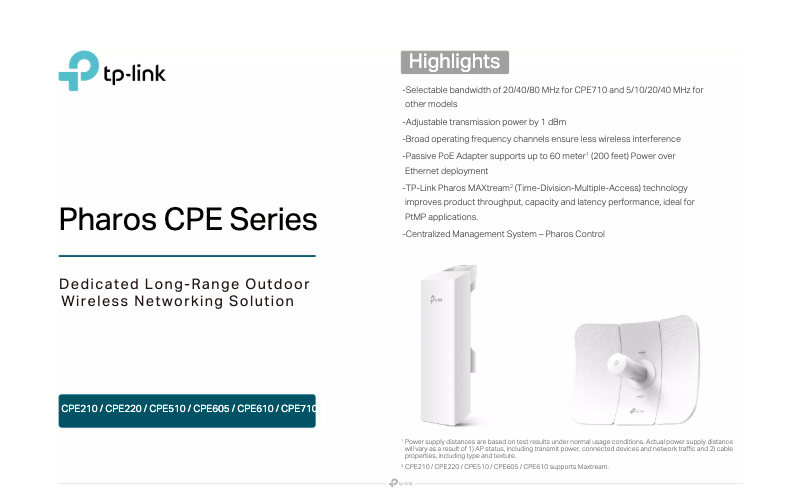 Imagen de la primera página del manual del dispositivo CPE710