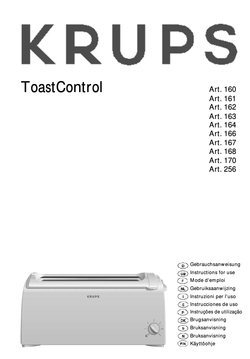 Página 1 del manual Manual de usuario Krups F 160 77