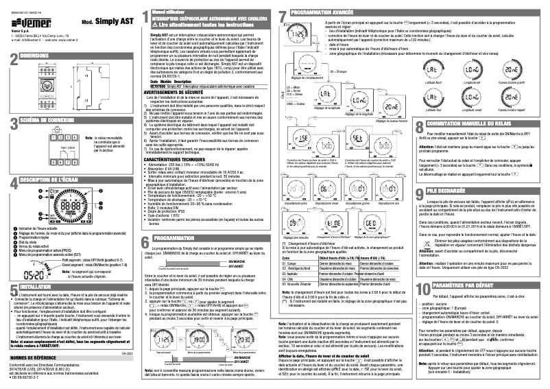 Imagen de la primera página del manual del dispositivo Simply AST