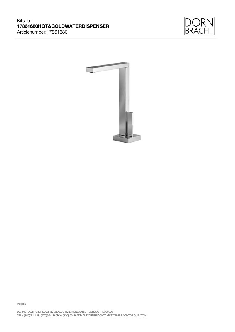 Página nº 1 - Ficha técnica Dornbracht 17861680