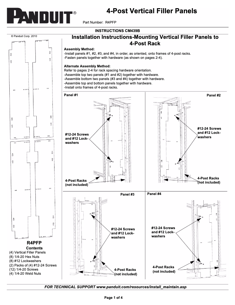 Página 1 del manual Manual de usuario Panduit R4PFP